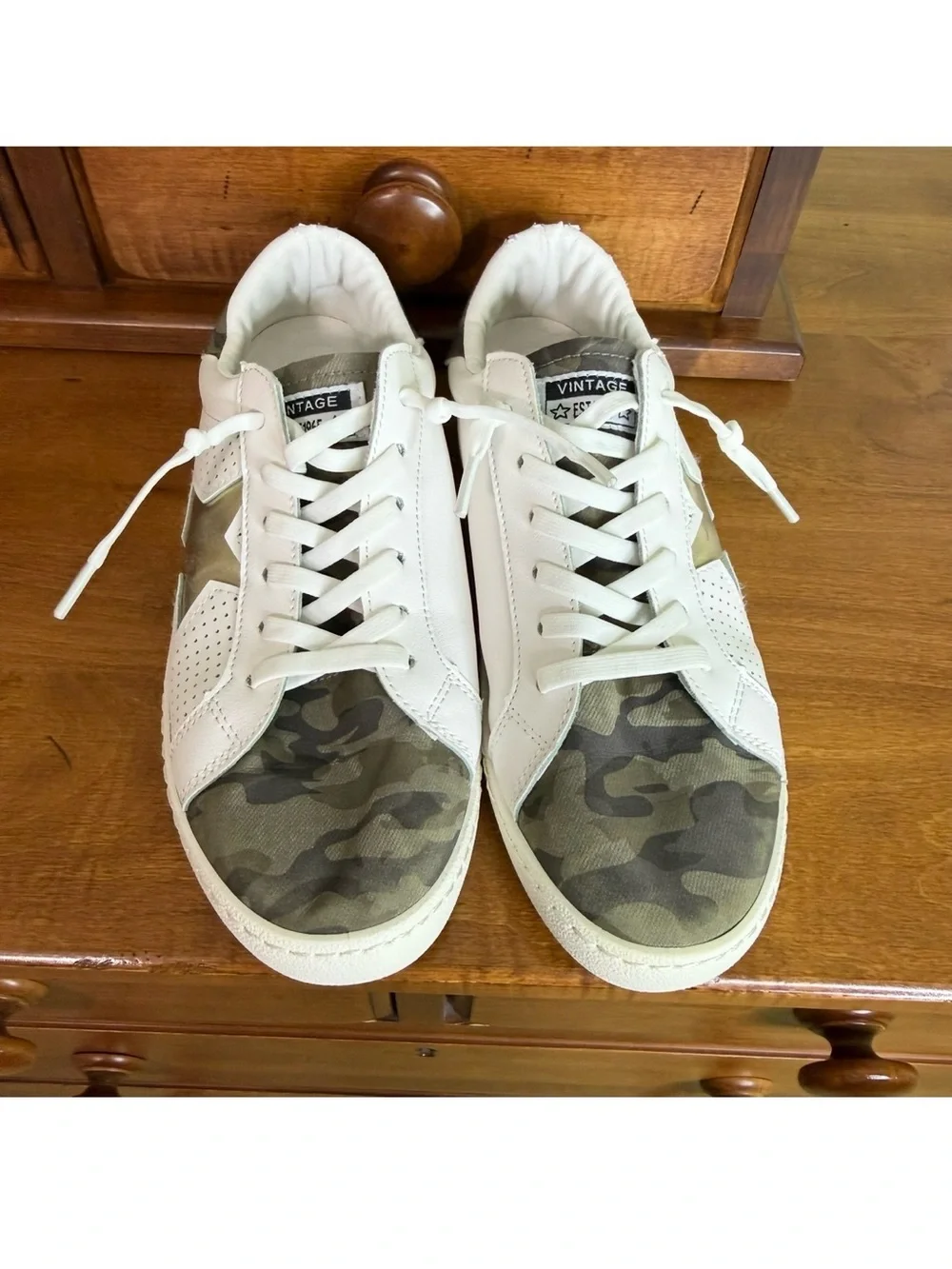 Vintage havana camo gold star sneaker woman 8 street‎ style trendy